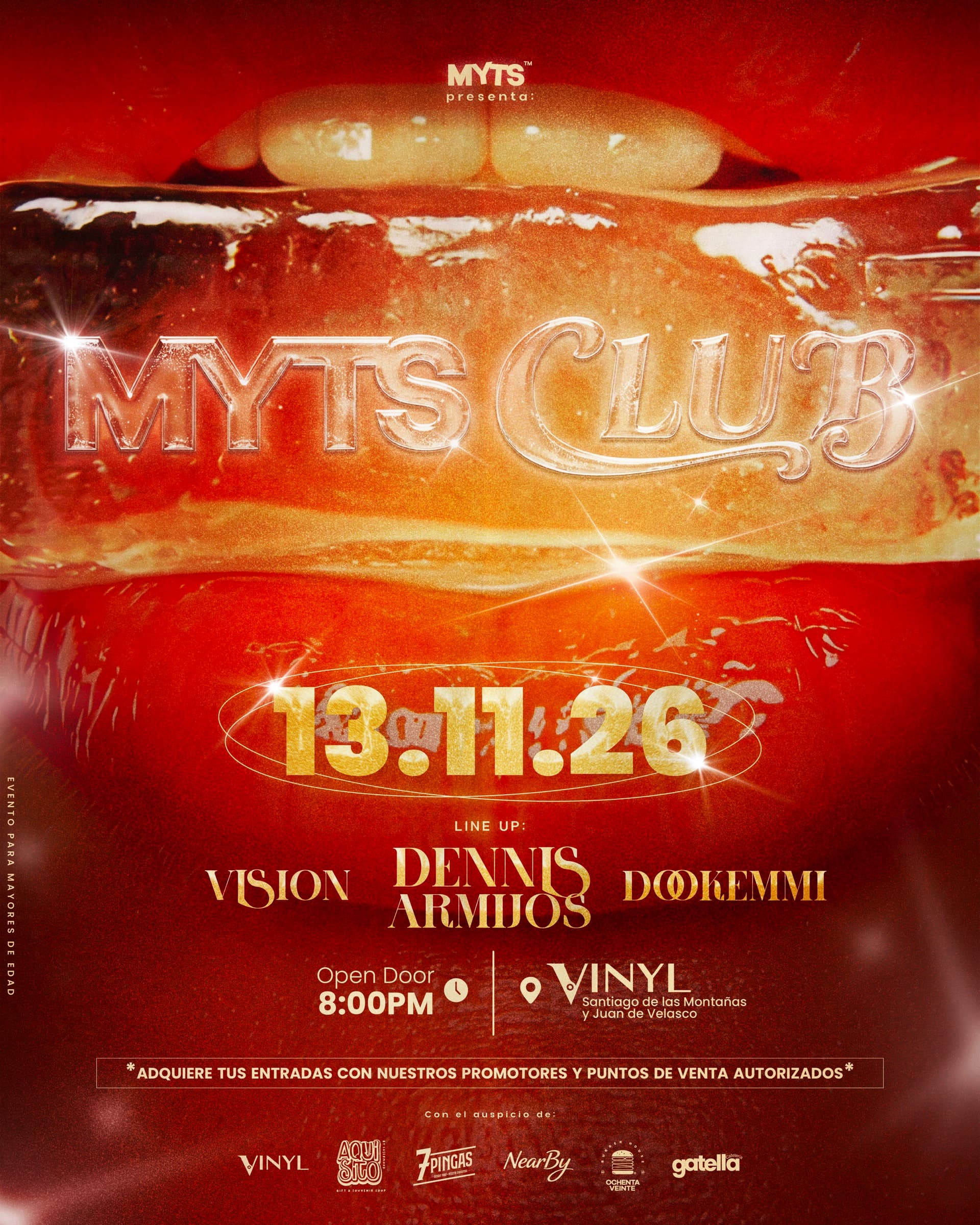 Afiche de MYTS CLUB: noche de música y experiencias en Loja